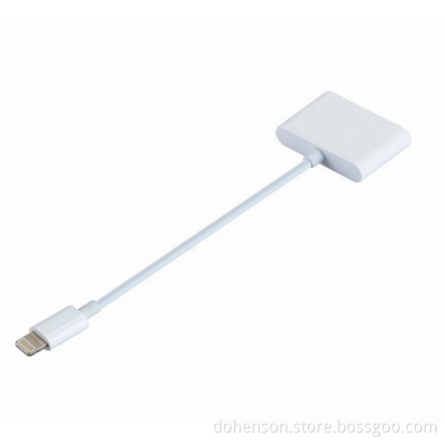 pomotional 3.5mm earphone audio jack and charging cable, 2 in 1 converter for iPhone7/PLUS